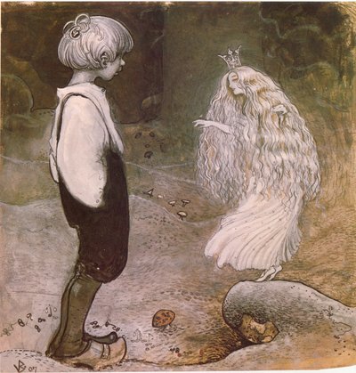 At That Moment She Was Changed by Magic to a Wonderful Little Fairy by John Bauer